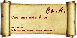 Cseresznyés Áron névjegykártya