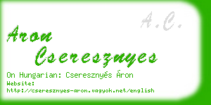 aron cseresznyes business card