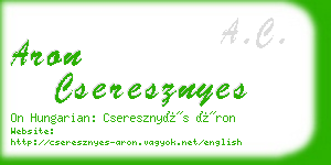 aron cseresznyes business card